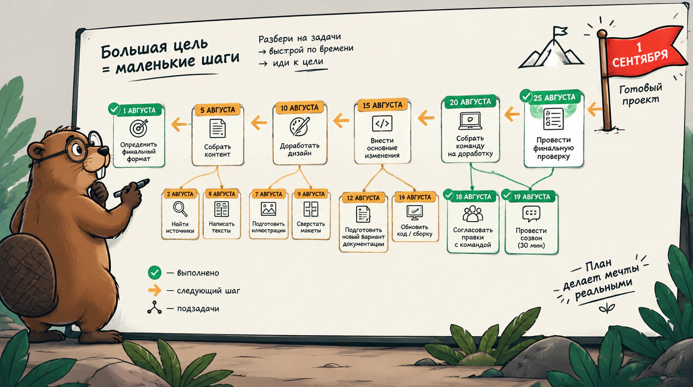 Список проектов и декомпозиция целей
