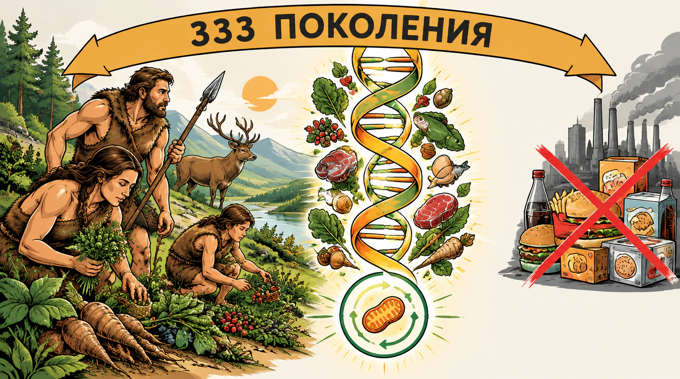 Почему наши гены настроены на рацион палеолита