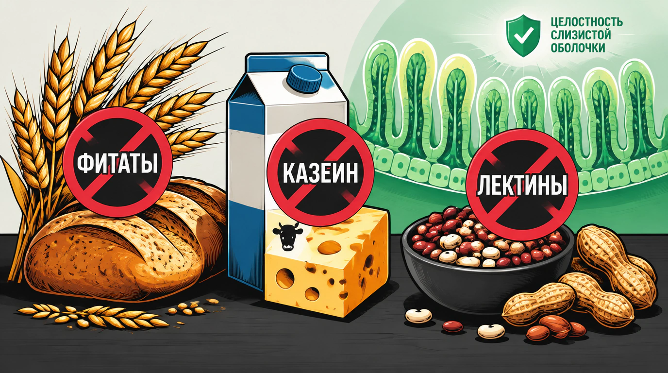 Почему исключаются злаки, бобовые и молочные продукты