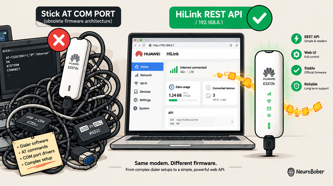 Модем Huawei E3372h — ревизии и прошивки HiLink против Stick