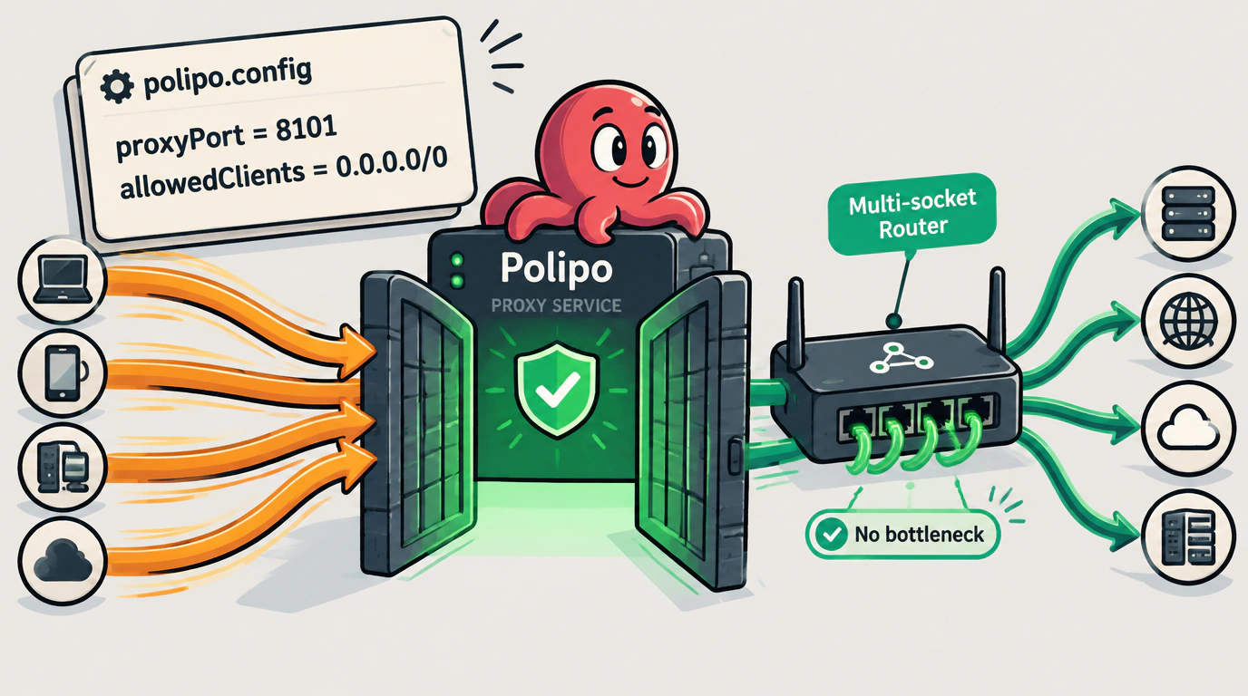 Конфигурирование Polipo и распределение портов