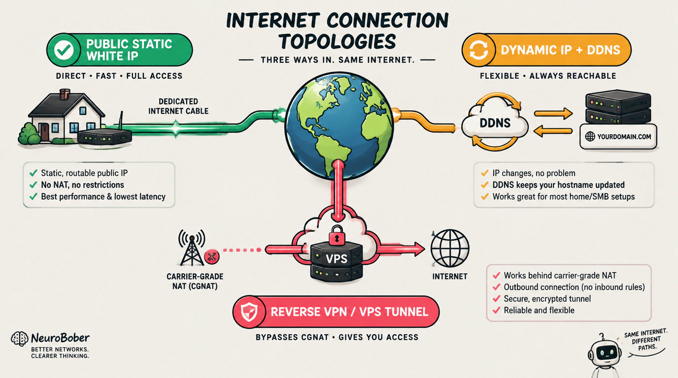 Внешний белый IP, динамические адреса и провайдерские ограничения