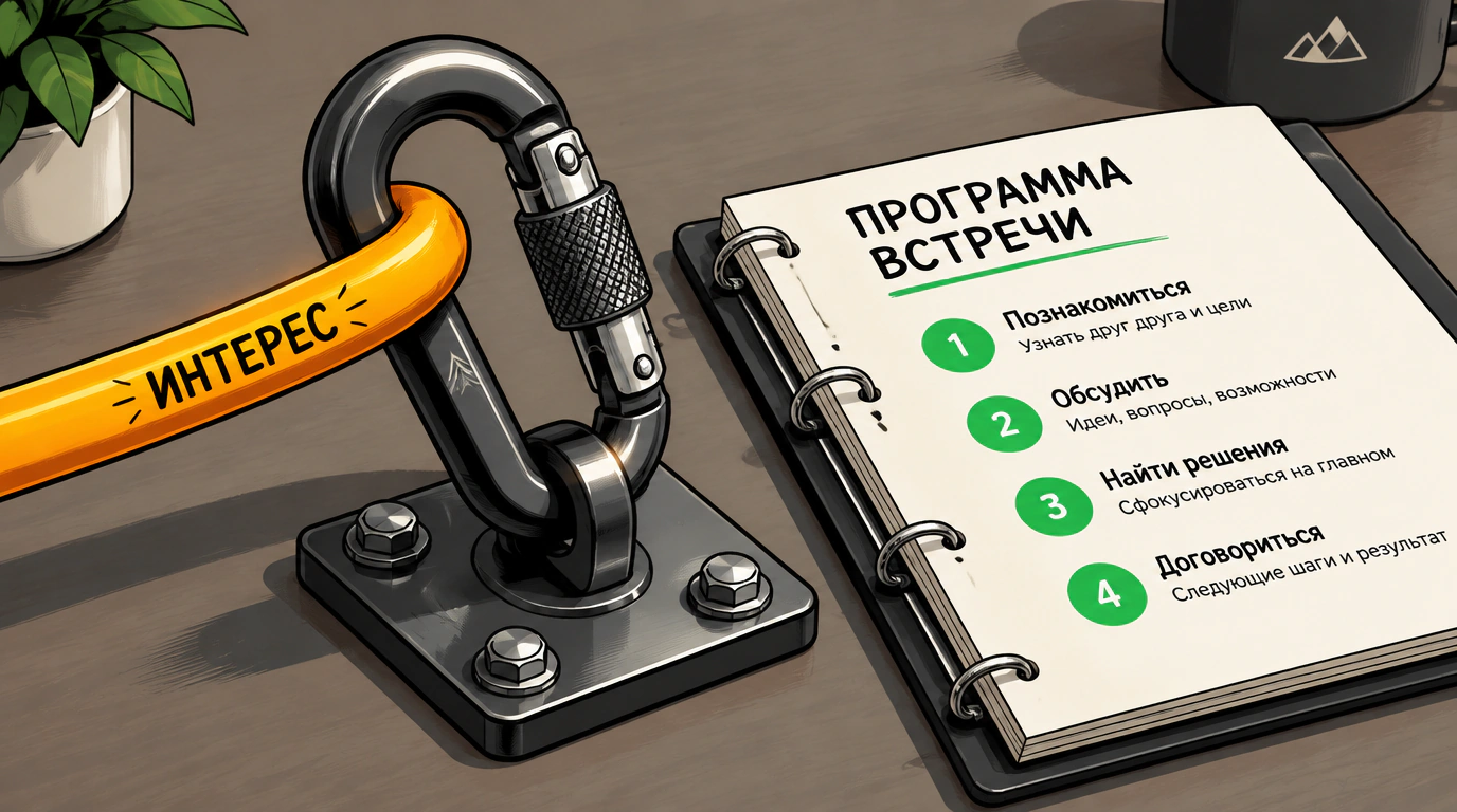 Вход в диалог: техника «вбитие крюка» и задавание программы встречи