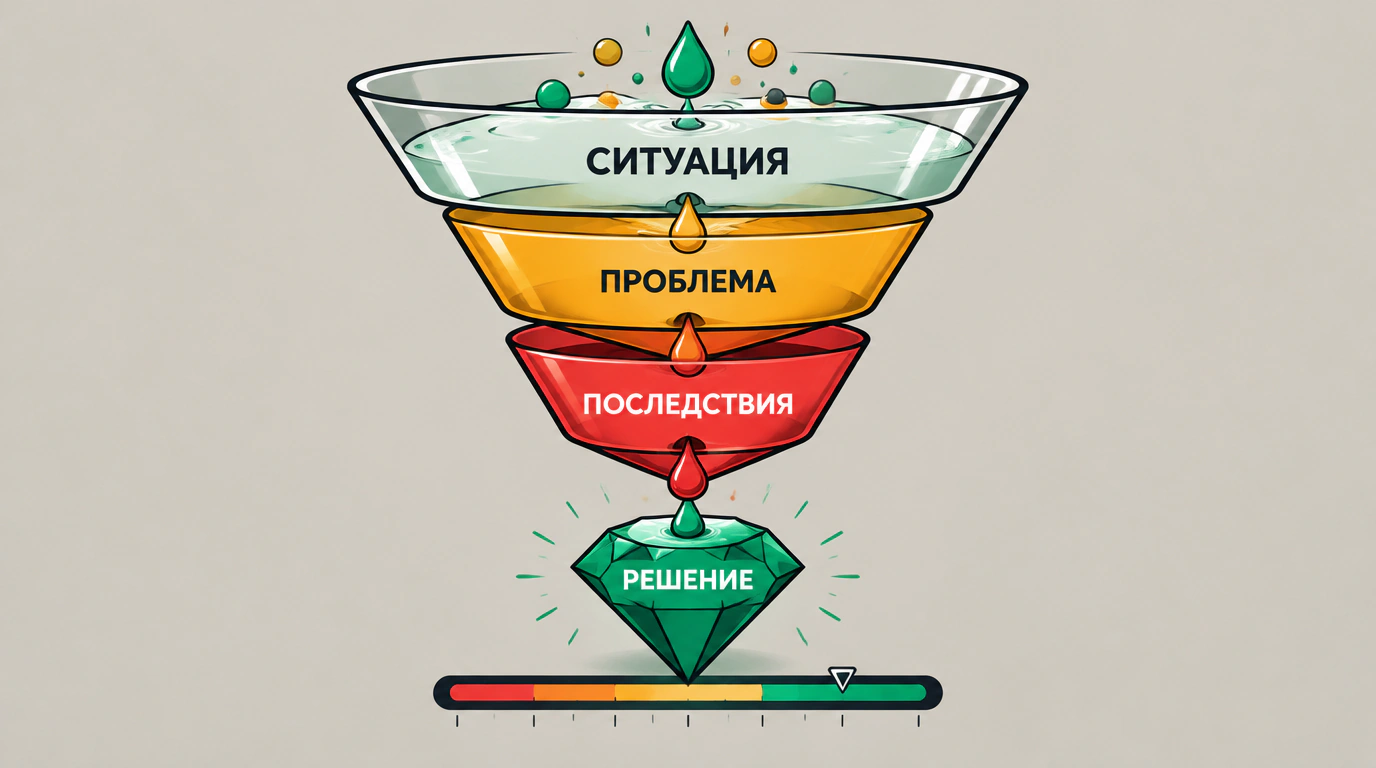 Воронка вопросов: от ситуации к скрытой проблеме и последствиям