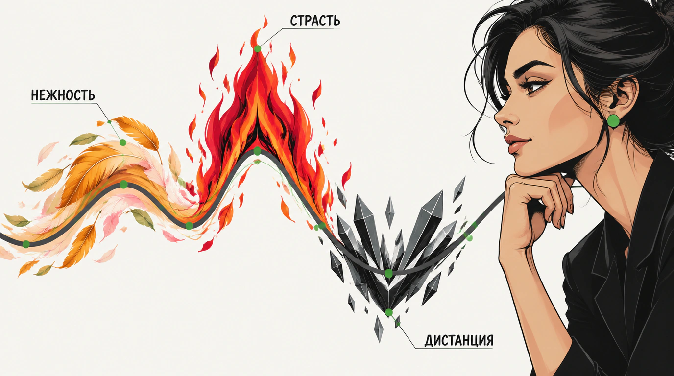 Контрасты и эмоциональные качели: от нежности к жесткой игре