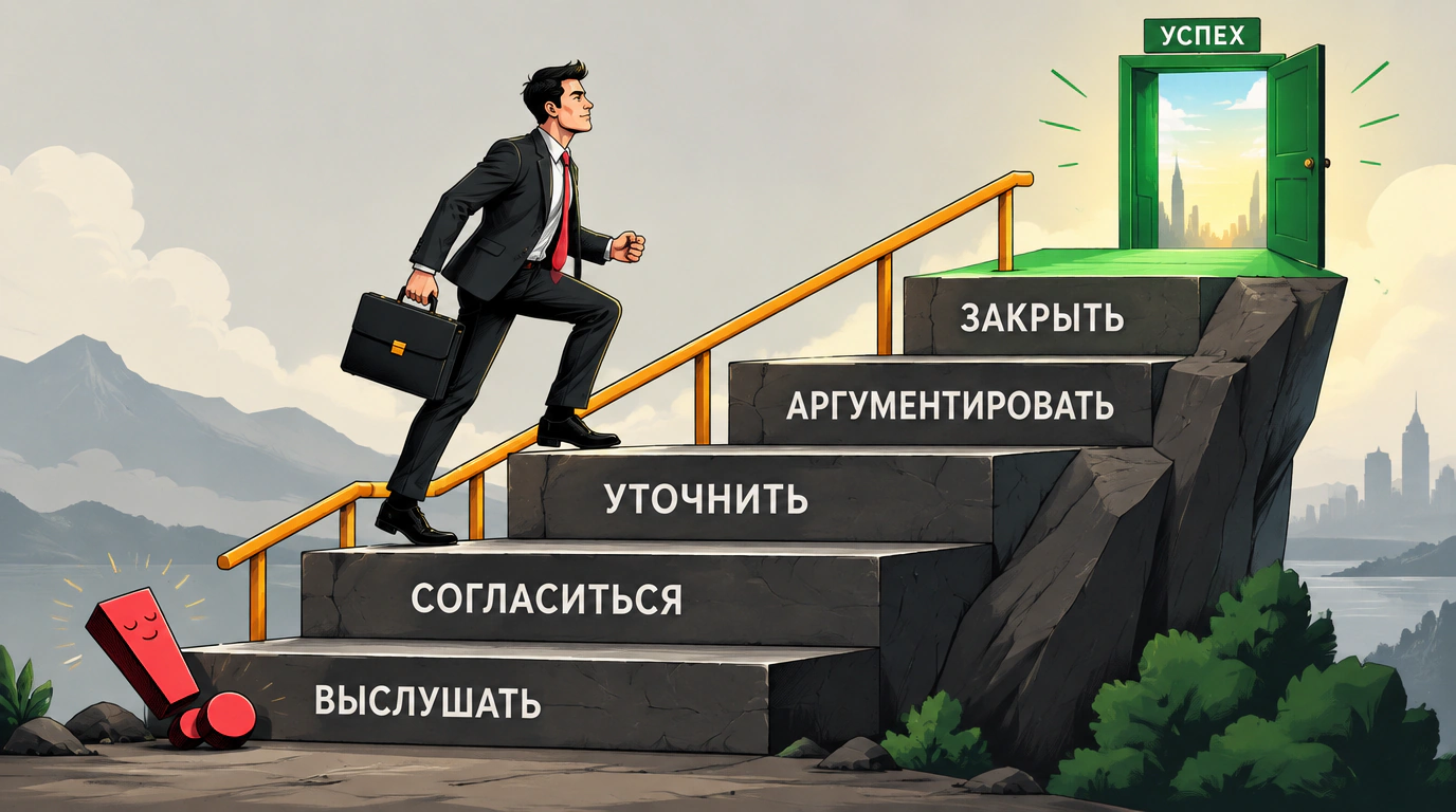 Универсальные пятишаговые алгоритмы обработки возражений