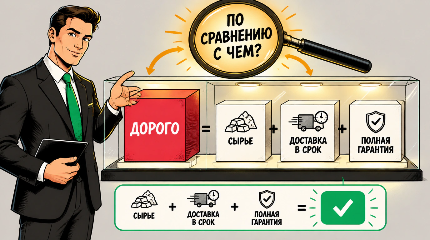 Разбор ценового возражения «Дорого» и защита маржинальности