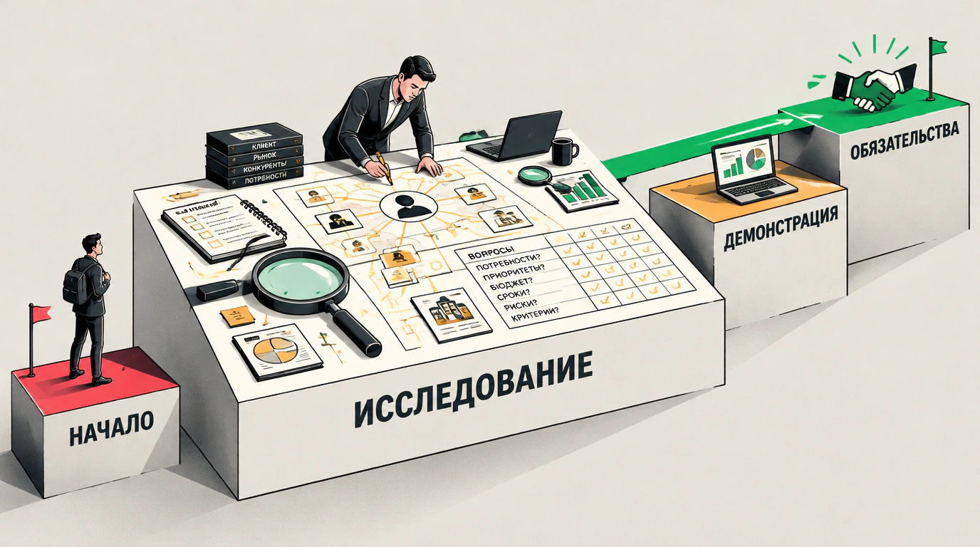 Четыре стадии переговоров и решающая роль исследования