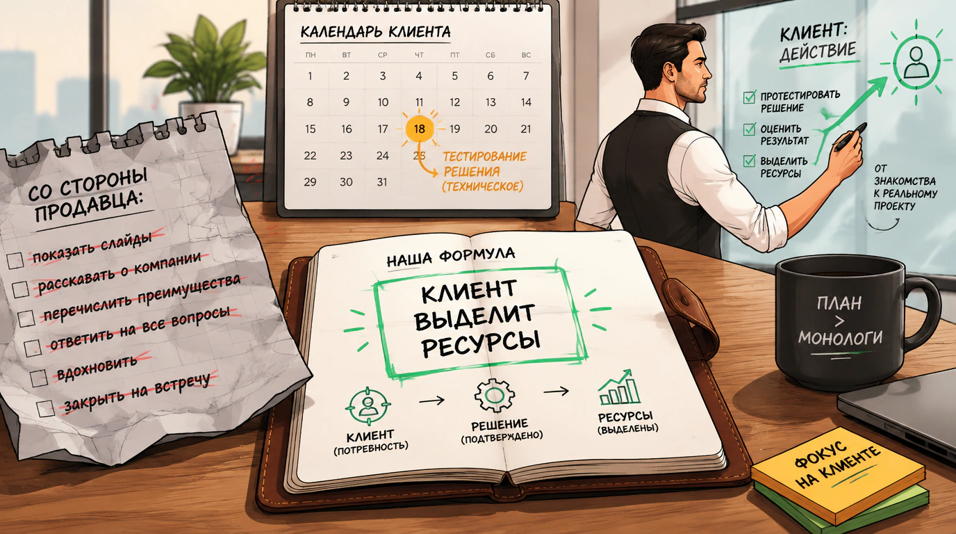Постановка продвигающих целей перед встречей