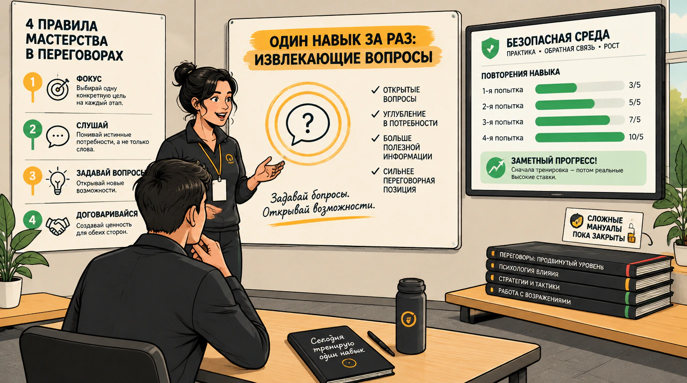 Четыре правила освоения новых навыков продаж