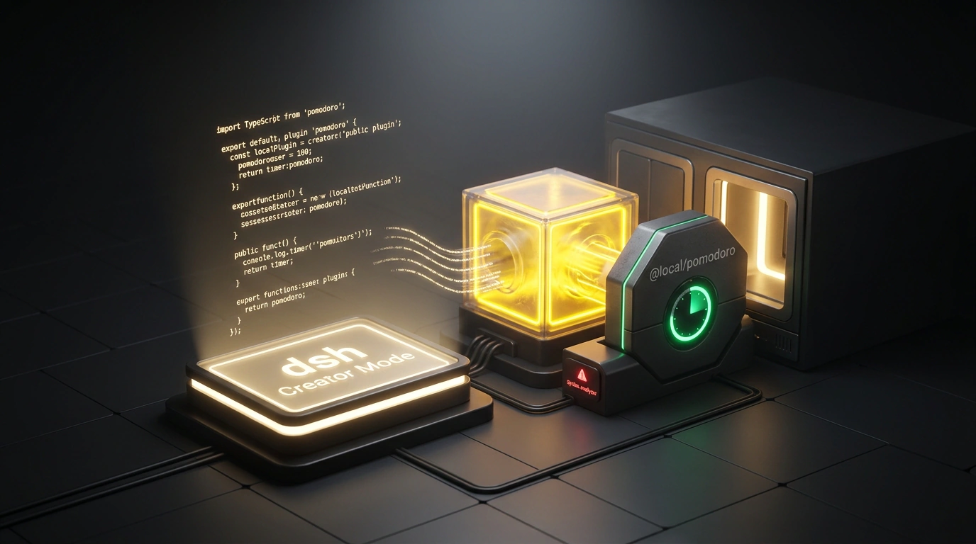 Инструментальная среда DeepSeek Harness в режиме Creator Mode, где ИИ синтезирует, компилирует и встраивает новый плагин Cordis на лету.