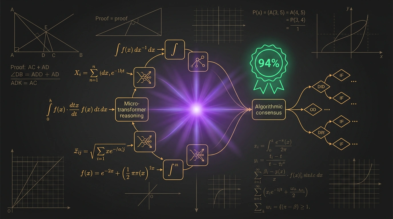 Компактная олимпиадная модель Limite 1B - Violetto решает сложные математические теоремы через параллельный ансамбль рассуждений.