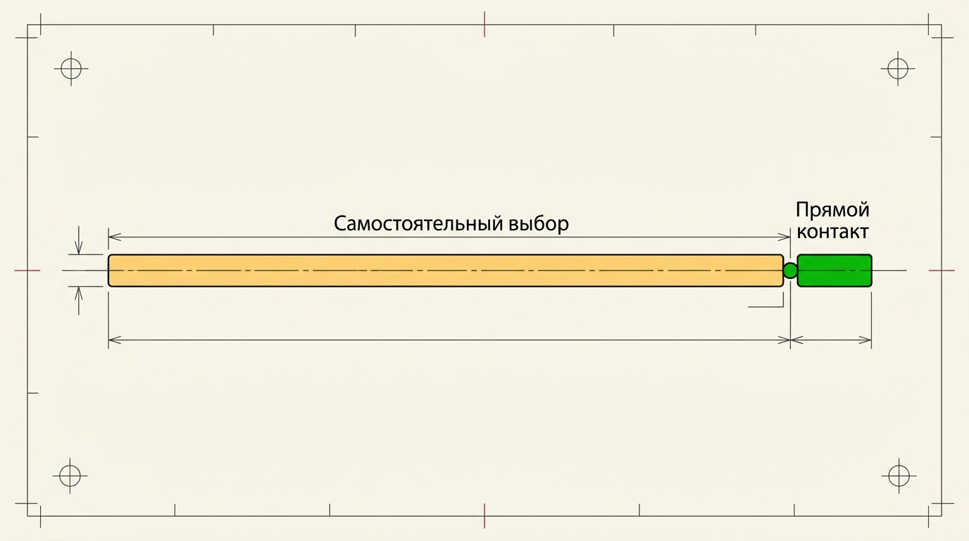 Инфографический патентный чертёж самостоятельного маршрута корпоративного заказчика в B2B