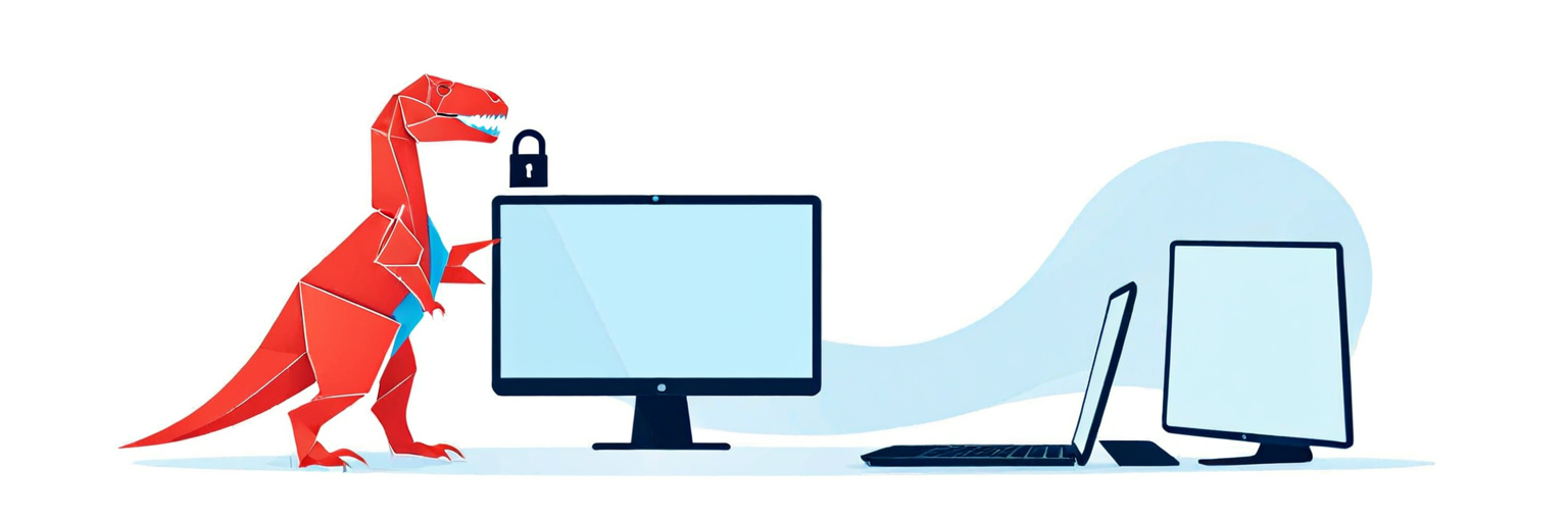 Иллюстрация о Deno desktop и lock-файлах