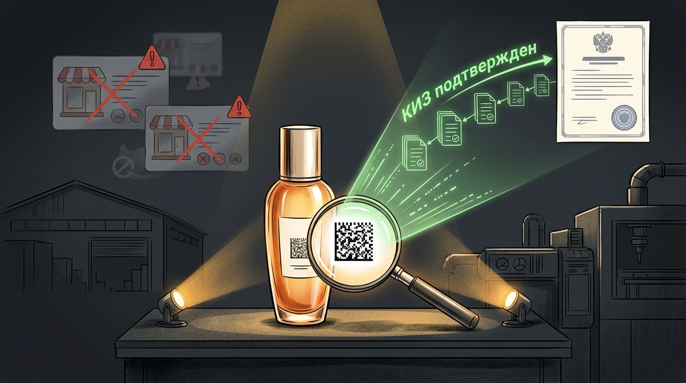 Цифровой след маркировки КИЗ и DataMatrix при расследовании пропажи складской партии