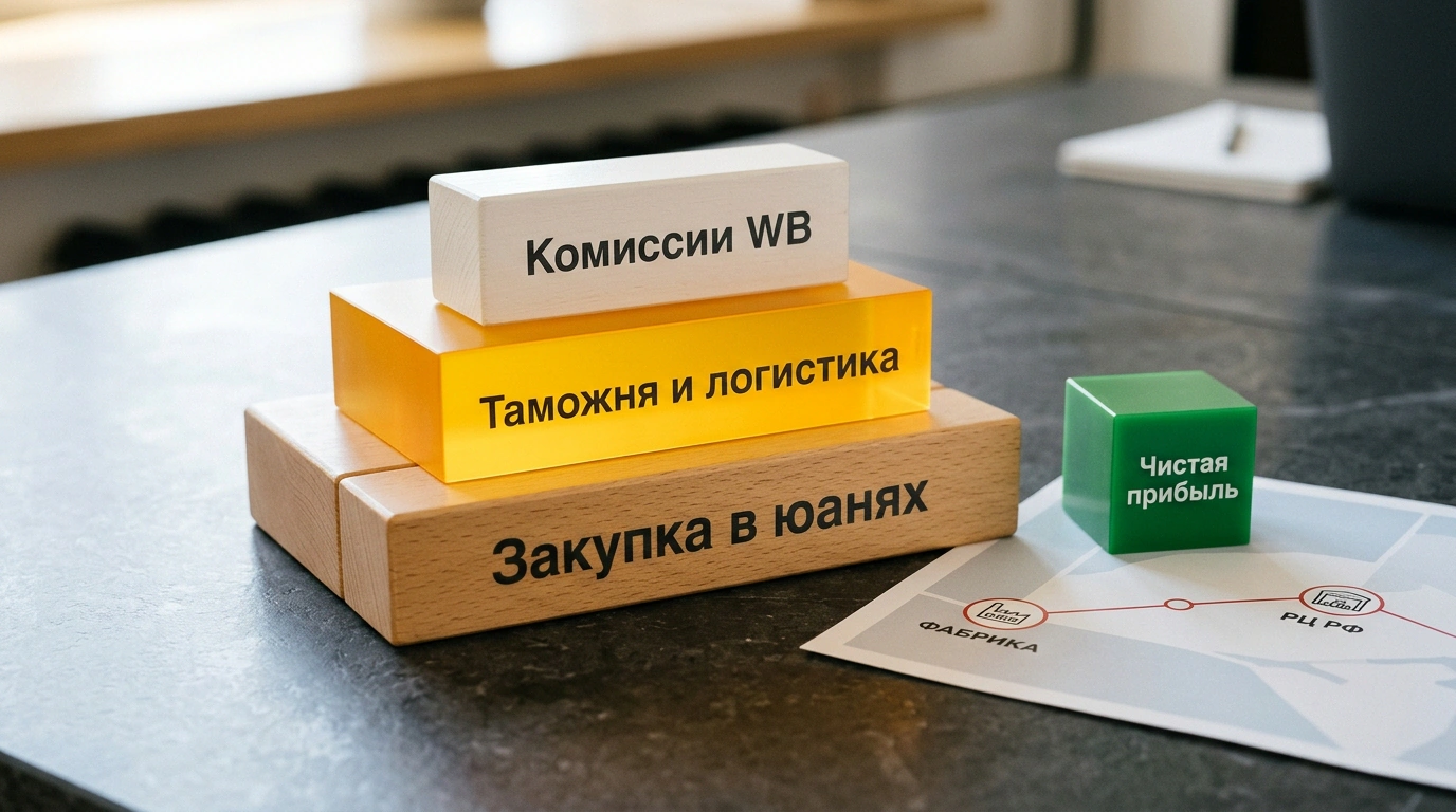 Конструктор юнит-экономики трансграничной торговли с валютными блоками и картой логистики